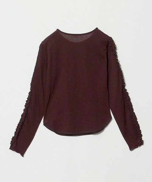 BEAUTY&YOUTH UNITED ARROWS / ビューティー&ユース ユナイテッドアローズ カットソー | コットンナイロン ジャガード フリル プルオーバー ウォッシャブル | 詳細5