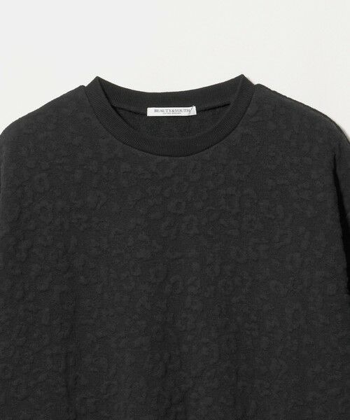 BEAUTY&YOUTH UNITED ARROWS / ビューティー&ユース ユナイテッドアローズ カットソー | フラワーレオパード ジャガード クルーネック プルオーバー | 詳細4