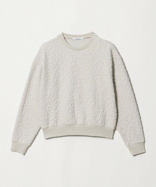 BEAUTY&YOUTH UNITED ARROWS / ビューティー&ユース ユナイテッドアローズ カットソー | フラワーレオパード ジャガード クルーネック プルオーバー（LIME）