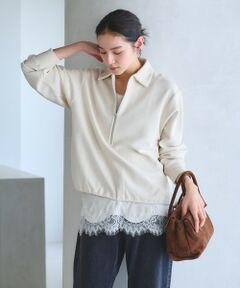 BEAUTY&YOUTH UNITED ARROWS / ビューティー&ユース ユナイテッドアローズ カットソー | 【WEB限定 Wardrobe DAILY MINIMAL】ダンボールジャージー ハーフジッププルオーバー