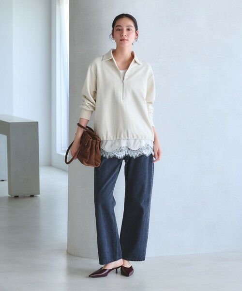 BEAUTY&YOUTH UNITED ARROWS / ビューティー&ユース ユナイテッドアローズ カットソー | 【WEB限定 Wardrobe DAILY MINIMAL】ダンボールジャージー ハーフジッププルオーバー | 詳細4