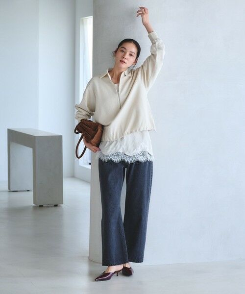 BEAUTY&YOUTH UNITED ARROWS / ビューティー&ユース ユナイテッドアローズ カットソー | 【WEB限定 Wardrobe DAILY MINIMAL】ダンボールジャージー ハーフジッププルオーバー | 詳細5