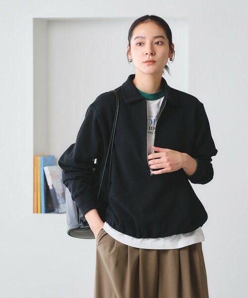 BEAUTY&YOUTH UNITED ARROWS / ビューティー&ユース ユナイテッドアローズ カットソー | 【WEB限定 Wardrobe DAILY MINIMAL】ダンボールジャージー ハーフジッププルオーバー | 詳細11