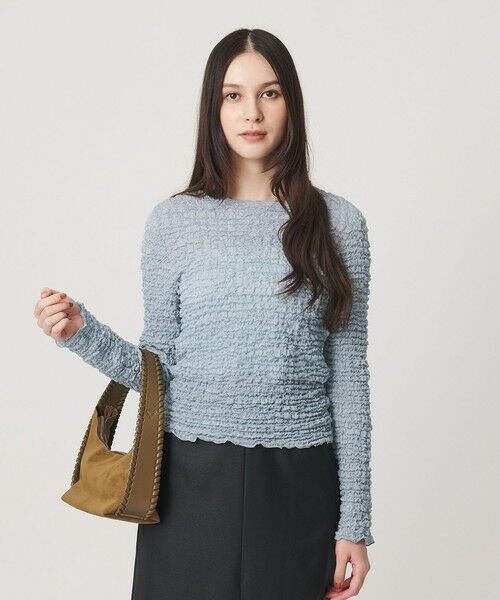 BEAUTY&YOUTH UNITED ARROWS / ビューティー&ユース ユナイテッドアローズ カットソー | 【WEB限定】シュリンクレース ロングスリーブプルオーバー | 詳細14