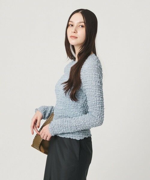 BEAUTY&YOUTH UNITED ARROWS / ビューティー&ユース ユナイテッドアローズ カットソー | 【WEB限定】シュリンクレース ロングスリーブプルオーバー（LT.BLUE）