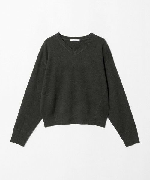 BEAUTY&YOUTH UNITED ARROWS / ビューティー&ユース ユナイテッドアローズ ニット・セーター | ソフトコットン Vネック スムース ニットプルオーバー ウォッシャブル（DK.GRAY）