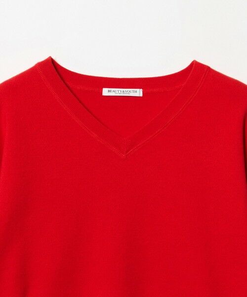 BEAUTY&YOUTH UNITED ARROWS / ビューティー&ユース ユナイテッドアローズ ニット・セーター | ソフトコットン Vネック スムース ニットプルオーバー ウォッシャブル | 詳細10