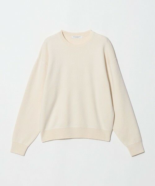 BEAUTY&YOUTH UNITED ARROWS / ビューティー&ユース ユナイテッドアローズ ニット・セーター | コットンウール スムース クルーネック プルオーバー ウォッシャブル（OFF WHITE）