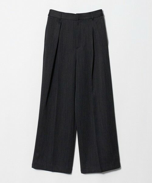BEAUTY&YOUTH UNITED ARROWS / ビューティー&ユース ユナイテッドアローズ その他パンツ | ツイードライク レイヤータック ワイドパンツ ウォッシャブル(DK.GRAY)