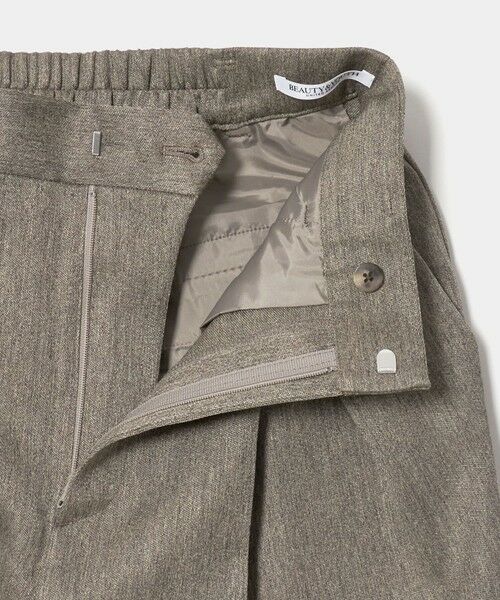BEAUTY&YOUTH UNITED ARROWS / ビューティー&ユース ユナイテッドアローズ その他パンツ | ツイードライク レイヤータック ワイドパンツ ウォッシャブル | 詳細5