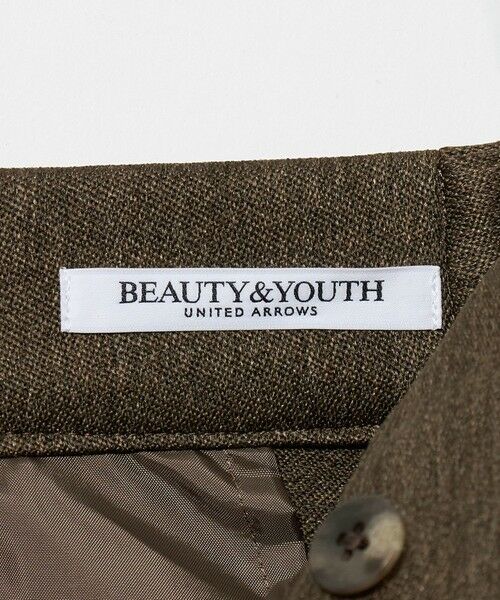 BEAUTY&YOUTH UNITED ARROWS / ビューティー&ユース ユナイテッドアローズ その他パンツ | ツイードライク レイヤータック ワイドパンツ ウォッシャブル | 詳細14