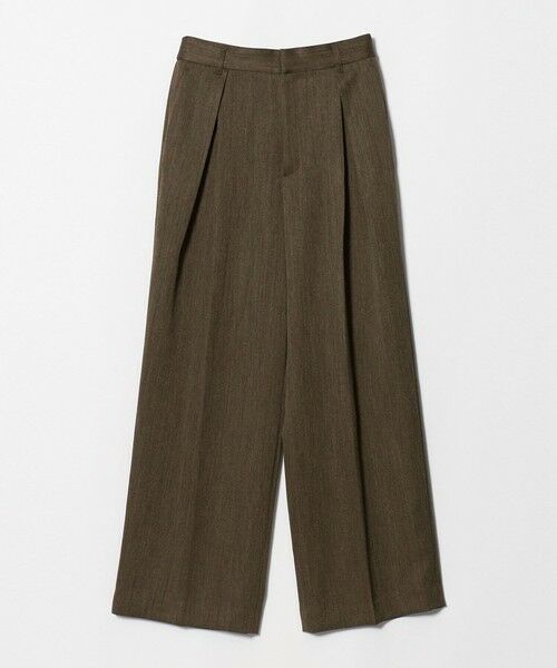 BEAUTY&YOUTH UNITED ARROWS / ビューティー&ユース ユナイテッドアローズ その他パンツ | ツイードライク レイヤータック ワイドパンツ ウォッシャブル(DK.BROWN)