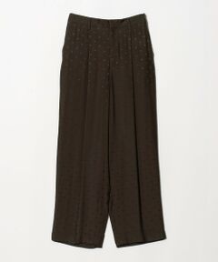 BEAUTY&YOUTH UNITED ARROWS / ビューティー&ユース ユナイテッドアローズ その他パンツ | レーヨン ドットジャガード タック バックゴムパンツ/ダークブラウン