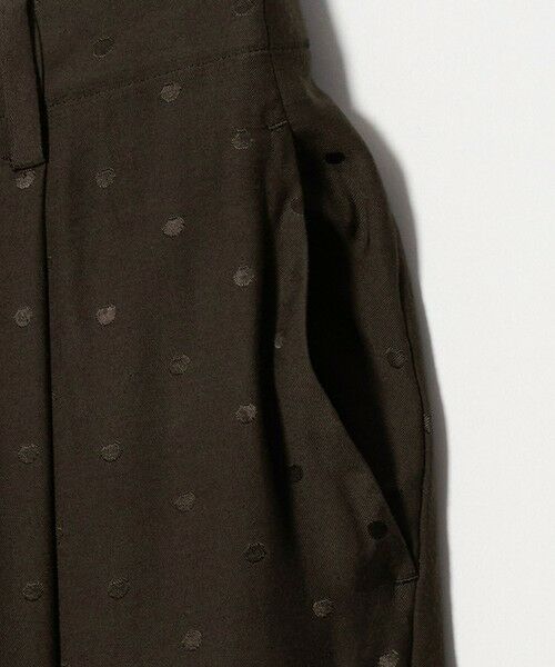 BEAUTY&YOUTH UNITED ARROWS / ビューティー&ユース ユナイテッドアローズ その他パンツ | レーヨン ドットジャガード タック バックゴムパンツ/ダークブラウン | 詳細3