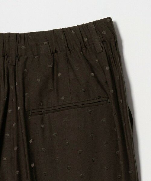 BEAUTY&YOUTH UNITED ARROWS / ビューティー&ユース ユナイテッドアローズ その他パンツ | レーヨン ドットジャガード タック バックゴムパンツ/ダークブラウン | 詳細4