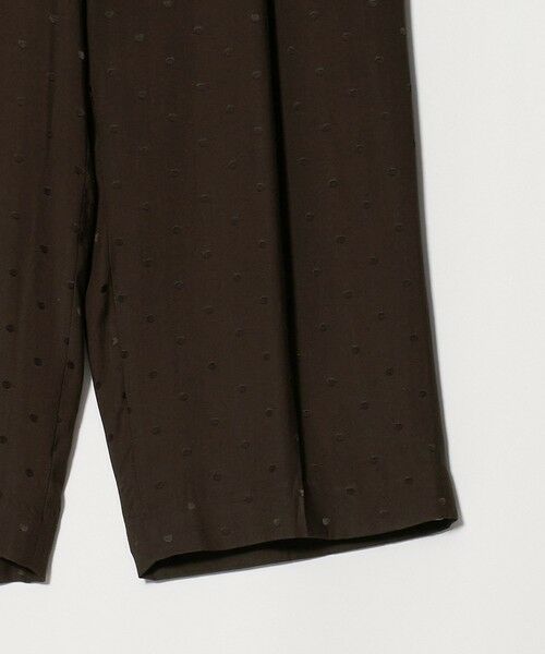 BEAUTY&YOUTH UNITED ARROWS / ビューティー&ユース ユナイテッドアローズ その他パンツ | レーヨン ドットジャガード タック バックゴムパンツ/ダークブラウン | 詳細6