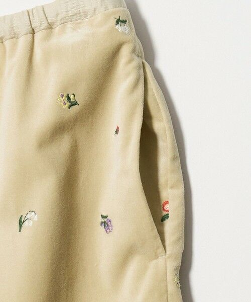 BEAUTY&YOUTH UNITED ARROWS / ビューティー&ユース ユナイテッドアローズ その他パンツ | ベロア エンブロイダリー イージーパンツ | 詳細7