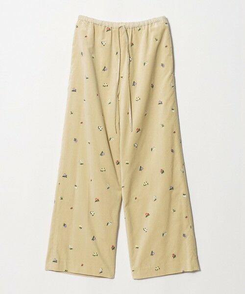 BEAUTY&YOUTH UNITED ARROWS / ビューティー&ユース ユナイテッドアローズ その他パンツ | ベロア エンブロイダリー イージーパンツ（NATURAL）