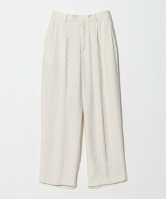 BEAUTY&YOUTH UNITED ARROWS / ビューティー&ユース ユナイテッドアローズ その他パンツ | レーヨン ドットジャガード タック バックゴムパンツ/オフホワイト