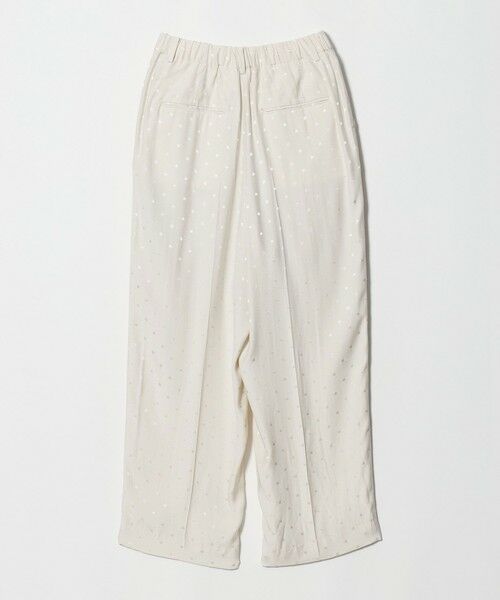 BEAUTY&YOUTH UNITED ARROWS / ビューティー&ユース ユナイテッドアローズ その他パンツ | レーヨン ドットジャガード タック バックゴムパンツ/オフホワイト | 詳細1