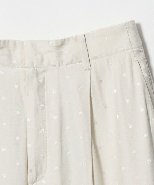 BEAUTY&YOUTH UNITED ARROWS / ビューティー&ユース ユナイテッドアローズ その他パンツ | レーヨン ドットジャガード タック バックゴムパンツ/オフホワイト | 詳細2