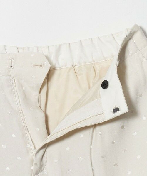 BEAUTY&YOUTH UNITED ARROWS / ビューティー&ユース ユナイテッドアローズ その他パンツ | レーヨン ドットジャガード タック バックゴムパンツ/オフホワイト | 詳細5