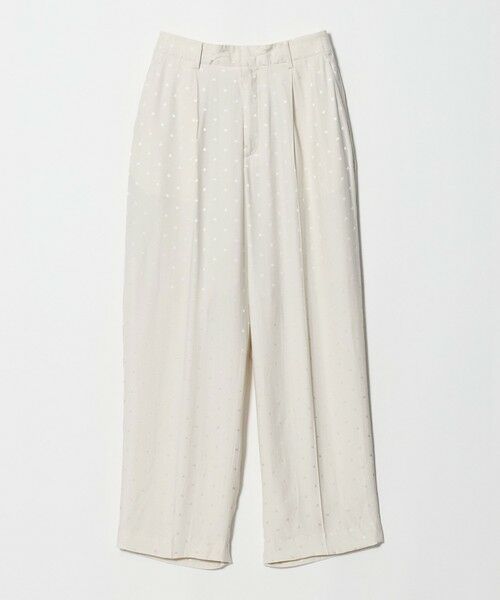 BEAUTY&YOUTH UNITED ARROWS / ビューティー&ユース ユナイテッドアローズ その他パンツ | レーヨン ドットジャガード タック バックゴムパンツ/オフホワイト（OFF WHITE）