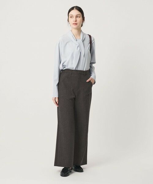 BEAUTY&YOUTH UNITED ARROWS / ビューティー&ユース ユナイテッドアローズ スラックス・ドレスパンツ | 【WEB限定 Wardrobe DAILY MINIMAL】メランジ ステッチワイドパンツ ウォッシャブル | 詳細10