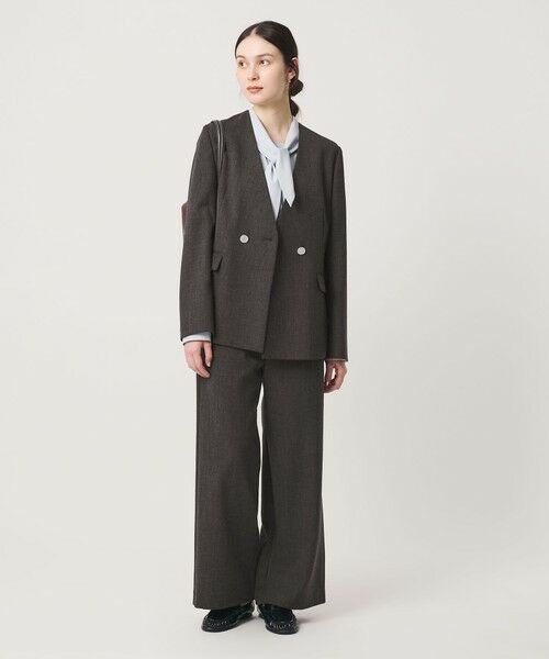 BEAUTY&YOUTH UNITED ARROWS / ビューティー&ユース ユナイテッドアローズ スラックス・ドレスパンツ | 【WEB限定 Wardrobe DAILY MINIMAL】メランジ ステッチワイドパンツ ウォッシャブル | 詳細11