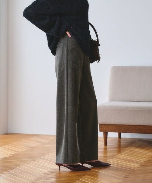 BEAUTY&YOUTH UNITED ARROWS / ビューティー&ユース ユナイテッドアローズ スラックス・ドレスパンツ | 【WEB限定 Wardrobe DAILY MINIMAL】メランジ ステッチワイドパンツ ウォッシャブル | 詳細3