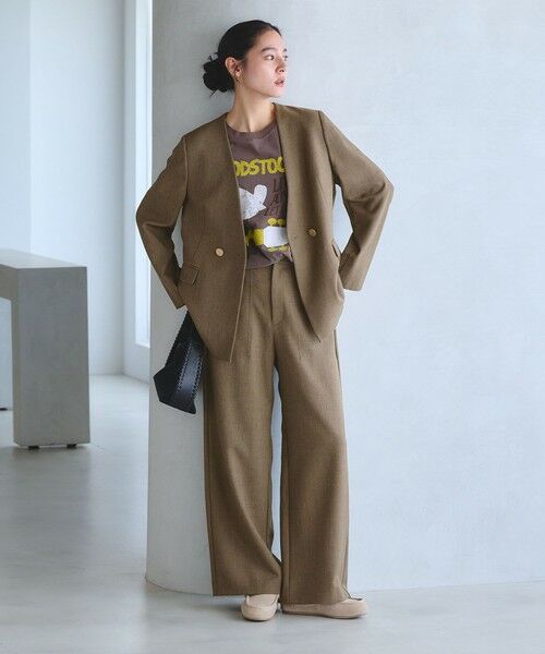 BEAUTY&YOUTH UNITED ARROWS / ビューティー&ユース ユナイテッドアローズ スラックス・ドレスパンツ | 【WEB限定 Wardrobe DAILY MINIMAL】メランジ ステッチワイドパンツ ウォッシャブル | 詳細27