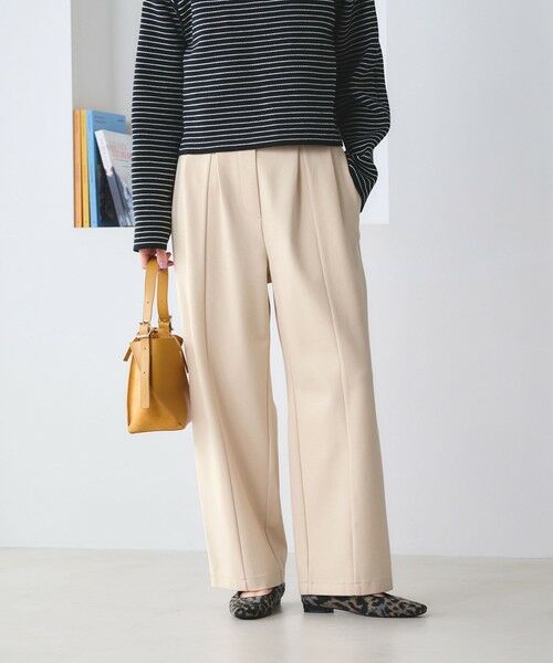 BEAUTY&YOUTH UNITED ARROWS / ビューティー&ユース ユナイテッドアローズ その他パンツ | 【WEB限定 Wardrobe DAILY MINIMAL】ジャージー タックカーブパンツ ウォッシャブル | 詳細1