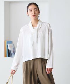 BEAUTY&YOUTH UNITED ARROWS / ビューティー&ユース ユナイテッドアローズ シャツ・ブラウス | 【WEB限定 Wardrobe DAILY MINIMAL】スカーフ ボウタイブラウス ウォッシャブル