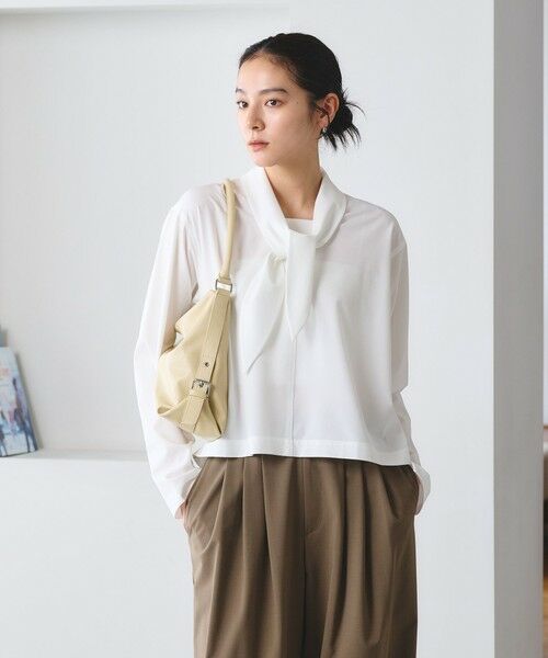 BEAUTY&YOUTH UNITED ARROWS / ビューティー&ユース ユナイテッドアローズ シャツ・ブラウス | 【WEB限定 Wardrobe DAILY MINIMAL】スカーフ ボウタイブラウス ウォッシャブル | 詳細1