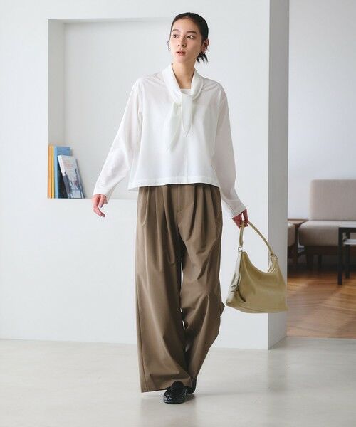 BEAUTY&YOUTH UNITED ARROWS / ビューティー&ユース ユナイテッドアローズ シャツ・ブラウス | 【WEB限定 Wardrobe DAILY MINIMAL】スカーフ ボウタイブラウス ウォッシャブル | 詳細4