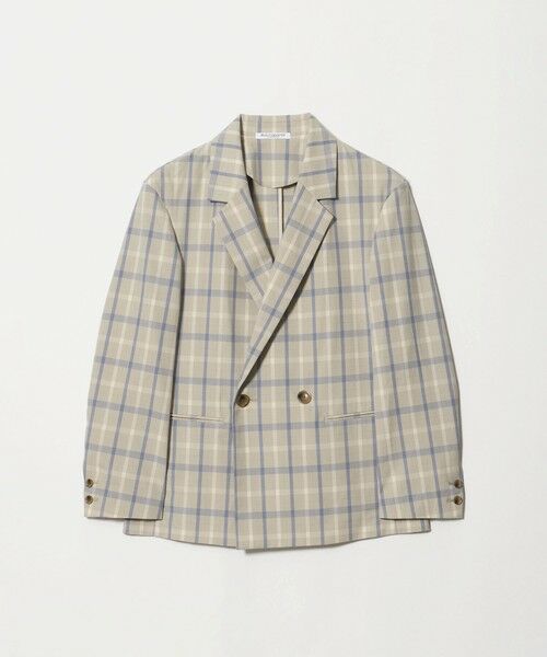 BEAUTY&YOUTH UNITED ARROWS / ビューティー&ユース ユナイテッドアローズ テーラードジャケット | ポリエステルブレンド チェック ライトジャケット（BEIGE）