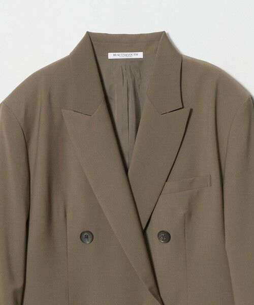BEAUTY&YOUTH UNITED ARROWS / ビューティー&ユース ユナイテッドアローズ テーラードジャケット | 毛ポリエステルブレンド トロピカル ダブルジャケット | 詳細5