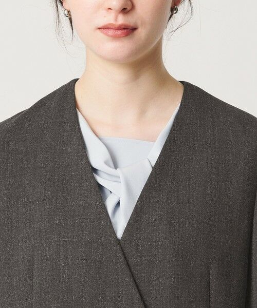 BEAUTY&YOUTH UNITED ARROWS / ビューティー&ユース ユナイテッドアローズ ノーカラージャケット | 【WEB限定 Wardrobe DAILY MINIMAL】メランジ ダブルノーカラージャケット ウォッシャブル | 詳細17