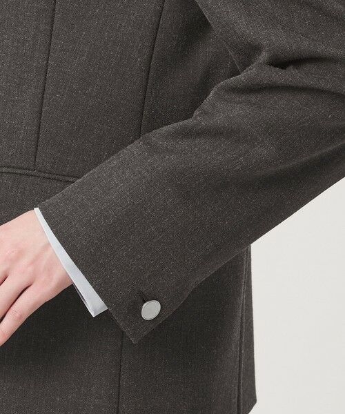BEAUTY&YOUTH UNITED ARROWS / ビューティー&ユース ユナイテッドアローズ ノーカラージャケット | 【WEB限定 Wardrobe DAILY MINIMAL】メランジ ダブルノーカラージャケット ウォッシャブル | 詳細18