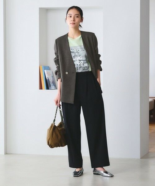 BEAUTY&YOUTH UNITED ARROWS / ビューティー&ユース ユナイテッドアローズ ノーカラージャケット | 【WEB限定 Wardrobe DAILY MINIMAL】メランジ ダブルノーカラージャケット ウォッシャブル | 詳細4
