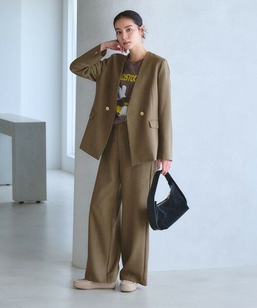 BEAUTY&YOUTH UNITED ARROWS / ビューティー&ユース ユナイテッドアローズ ノーカラージャケット | 【WEB限定 Wardrobe DAILY MINIMAL】メランジ ダブルノーカラージャケット ウォッシャブル | 詳細27