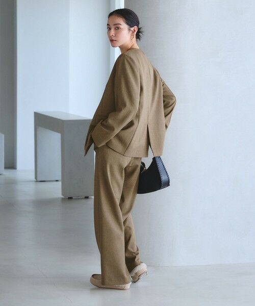 BEAUTY&YOUTH UNITED ARROWS / ビューティー&ユース ユナイテッドアローズ ノーカラージャケット | 【WEB限定 Wardrobe DAILY MINIMAL】メランジ ダブルノーカラージャケット ウォッシャブル | 詳細28