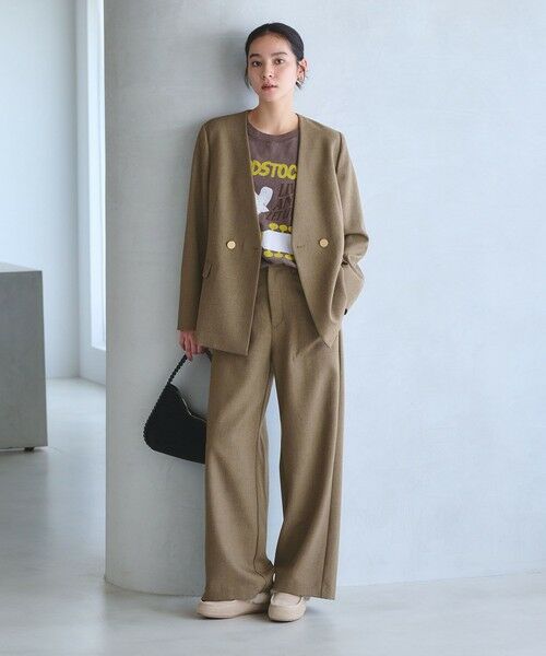 BEAUTY&YOUTH UNITED ARROWS / ビューティー&ユース ユナイテッドアローズ ノーカラージャケット | 【WEB限定 Wardrobe DAILY MINIMAL】メランジ ダブルノーカラージャケット ウォッシャブル | 詳細29