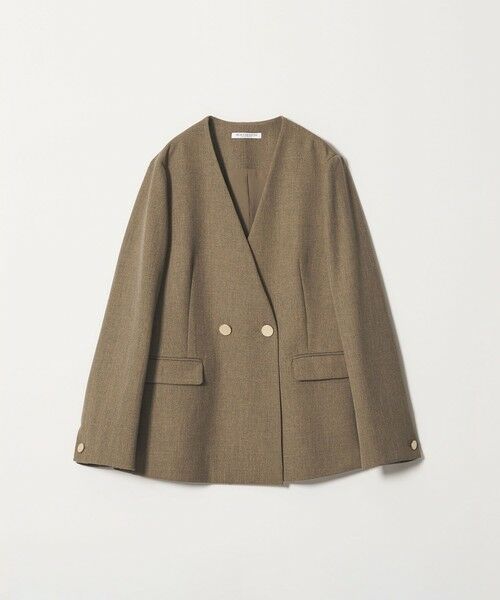 BEAUTY&YOUTH UNITED ARROWS / ビューティー&ユース ユナイテッドアローズ ノーカラージャケット | 【WEB限定 Wardrobe DAILY MINIMAL】メランジ ダブルノーカラージャケット ウォッシャブル | 詳細30