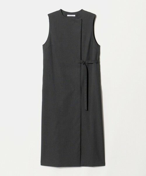 BEAUTY&YOUTH UNITED ARROWS / ビューティー&ユース ユナイテッドアローズ ミニ丈・ひざ丈ワンピース | ベルト 2WAY ワンピース 防シワ（DK.GRAY）