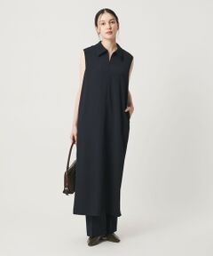 BEAUTY&YOUTH UNITED ARROWS / ビューティー&ユース ユナイテッドアローズ ロング・マキシ丈ワンピース | 【WEB限定 Wardrobe DAILY MINIMAL】ダブルクロス スキッパーワンピース ウォッシャブル