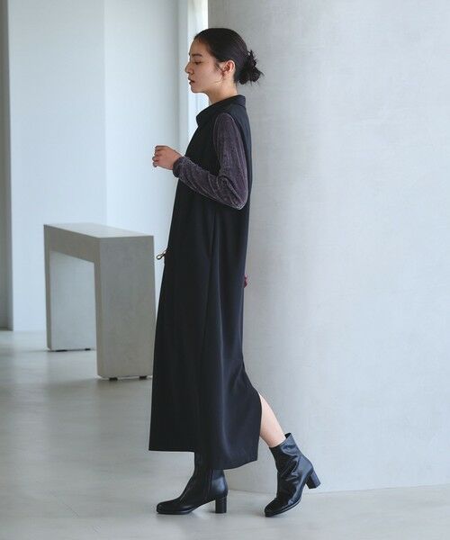 BEAUTY&YOUTH UNITED ARROWS / ビューティー&ユース ユナイテッドアローズ ロング・マキシ丈ワンピース | 【WEB限定 Wardrobe DAILY MINIMAL】ダブルクロス スキッパーワンピース ウォッシャブル | 詳細6