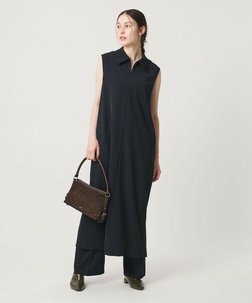 BEAUTY&YOUTH UNITED ARROWS / ビューティー&ユース ユナイテッドアローズ ロング・マキシ丈ワンピース | 【WEB限定 Wardrobe DAILY MINIMAL】ダブルクロス スキッパーワンピース ウォッシャブル | 詳細10