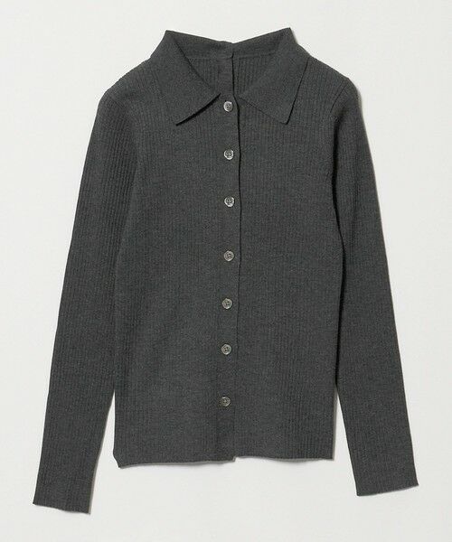 BEAUTY&YOUTH UNITED ARROWS / ビューティー&ユース ユナイテッドアローズ カーディガン・ボレロ | ポリエステルブレンド ２WAY シャツカーディガン ウォッシャブル（DK.GRAY）