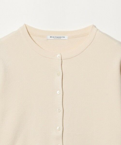 BEAUTY&YOUTH UNITED ARROWS / ビューティー&ユース ユナイテッドアローズ カーディガン・ボレロ | コットンウール スムース クルーネック カーディガン ウォッシャブル | 詳細1
